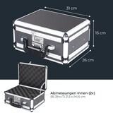thumbnail of HMF 14411-02 Alu Transportkoffer, Doppelseitig, 31 x 26 x 15 cm, Schwarz
