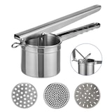 thumbnail of Edelstahl Kartoffelpresse Spätzlepresse 3 Locheinsätze