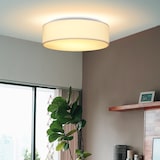 thumbnail of Monzana Deckenlampe Stoff 30 cm Weiß 1-flammig E27 Deckenleuchte Wohnzimmer Schlafzimmer Stoffdeckenlampe