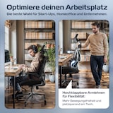 thumbnail of CLOUVOU SmartSeat, ergonomischer Bürostuhl, Rückenlehne mit Mesh Bezug, FlipUp-Armlehnen, 3D-Kopfstütze, BladeWheels, Schwarz