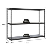 thumbnail of PROREGAL Schwerlastregal METAL BEAST THREE | HxBxT 200x150x45cm | Fachlast 600kg | Anthrazit | Regal Standregal Werkstattregal Lagerregal Kellerregal
