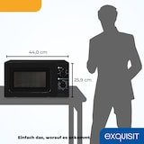 thumbnail of Exquisit Mikrowelle WP 700 J17-3 sw | Unterbau | 700 W | Drehteller 25,5cm | Schwarz