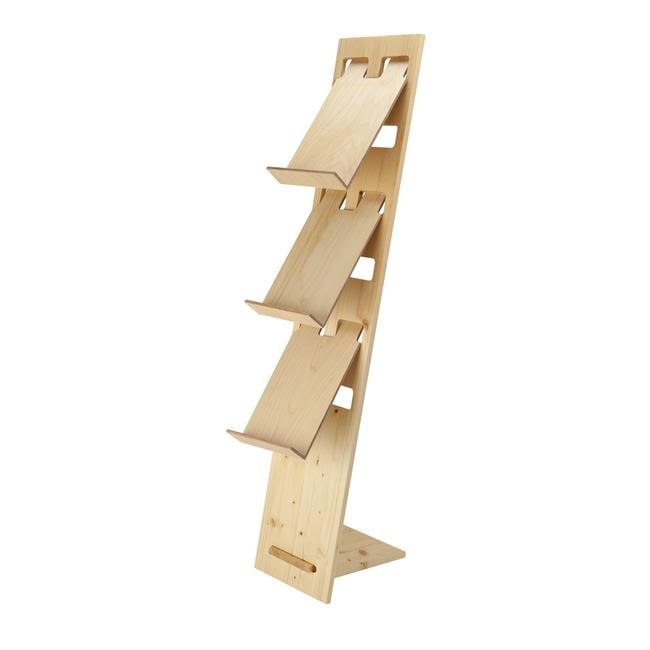 Porte-brochures "H2" en bois – sapin – huilé – 143 cm – VKF Renzel