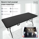 thumbnail of IvoQ Inklapbare Tafel – 180 cm – Rattan Look – Zwart – Campingtafel – Opvouwbaar & Draagbaar – Tuintafel – Vouwtafel