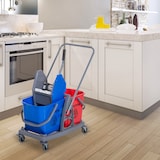 thumbnail of HOMCOM Carrello Pulizie con Ruote 2 Secchi da 25L e Strizzatore