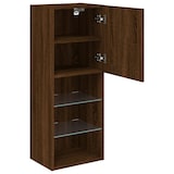 thumbnail of vidaXL TV-Schrank mit LED-Leuchten Braun Eichen-Optik 40,5x30x102 cm