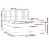 thumbnail of vidaXL Boxspringbett mit Matratze & LED Creme 180x200 cm Stoff