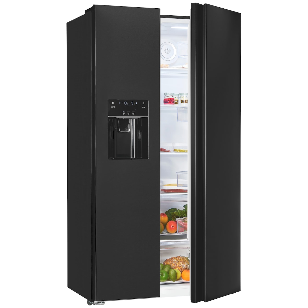 Exquisit Side-by-Side Kühlschrank | 513 l Nutzinhalt, Energieeffizienzklasse E, 39 dB | No Frost | Schnellgefrieren | SBS520-CF-040E inoxlook-az