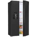 thumbnail of Exquisit Side-by-Side Kühlschrank | 513 l Nutzinhalt, Energieeffizienzklasse E, 39 dB | No Frost | Schnellgefrieren | SBS520-CF-040E inoxlook-az