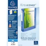 thumbnail of Exacompta 59982E 5x Archivbox mit Druckknopf aus PP 700µ, Rücken 40mm, 25x33cm für DIN A4 - Kreacover - Blau