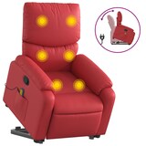 thumbnail of vidaXL Massagesessel mit Aufstehhilfe Rot Kunstleder