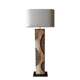 thumbnail of SalesFever lámpara de pie | estructura madera de acacia / pantalla lino | 40 x 20 x 171 cm | natural - blanco