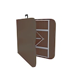 thumbnail of Tavolo Tavolino Pieghevole In Dura Resina Set Birreria Facile Trasporto Con Maniglie Giardino Campeggio Terrazzo Fiere Sagre 180x74x74 cm Marrone