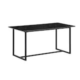 thumbnail of Esszimmertisch 160x80x76 cm Küchentisch Schwarz in Marmor-Optik Modern, Esstisch Groß, Speisetisch Rechteckig, Tisch Esszimmer mit