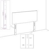 thumbnail of vidaXL Kopfteil mit Ohren Blau 83x23x118/128 cm Stoff