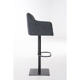 thumbnail of Banco de bar Damaso com revestimento em tecido cinza escuro/preto