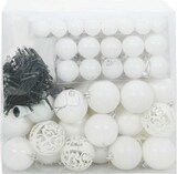thumbnail of vidaXL Weihnachtskugel-Set mit 300 LEDs 120 pcs Weiß Kunststoff