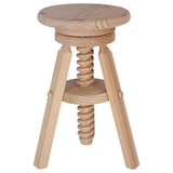 thumbnail of Aranaz Taburete giratorio pino bajo sin barniz