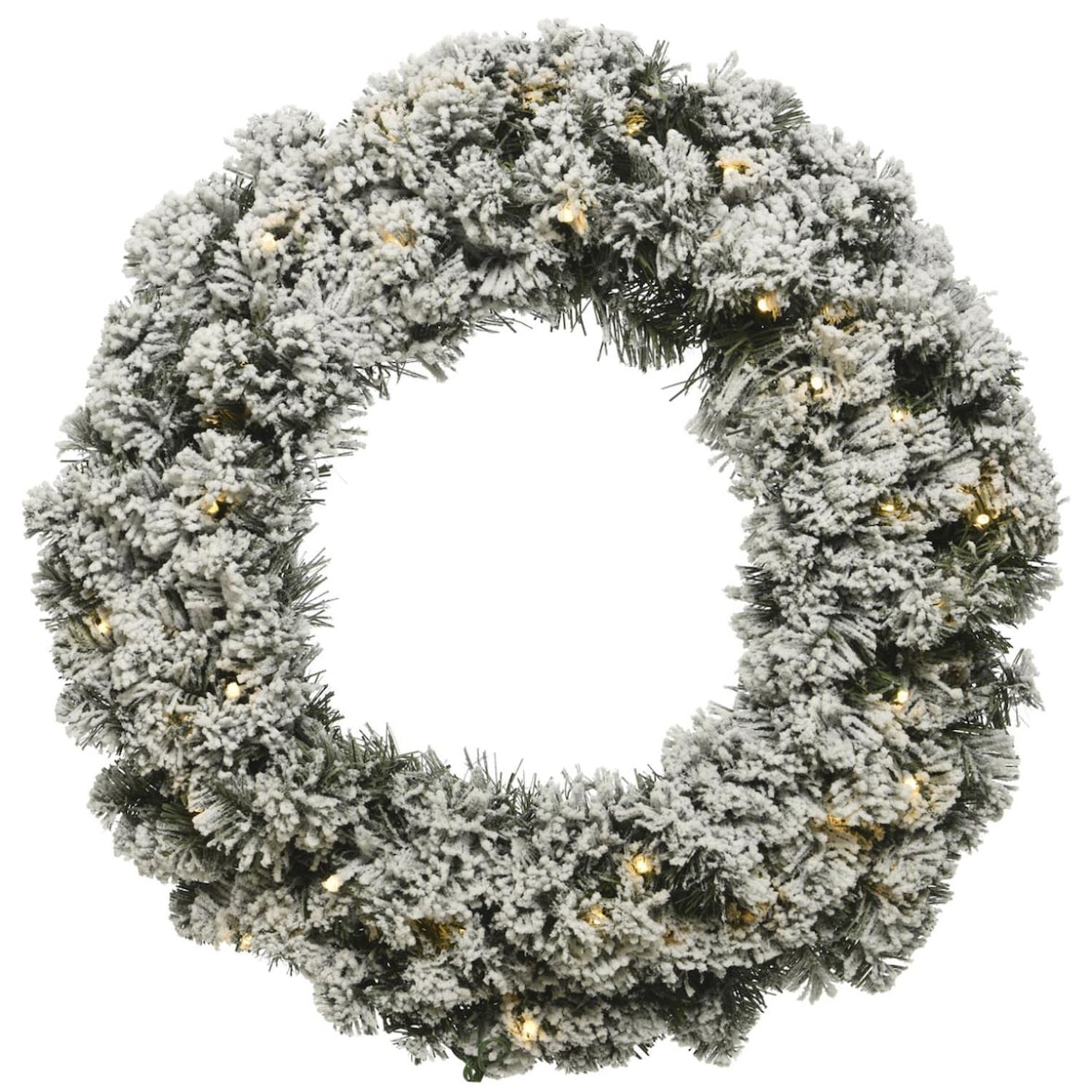 LED Tannenkranz Türkranz Dekokranz Weihnachtskranz beschneit beleuchtet D: 60cm