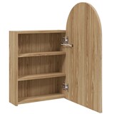 thumbnail of vidaXL Spiegelschrank mit LED-Beleuchtung Gewölbt Eichenoptik