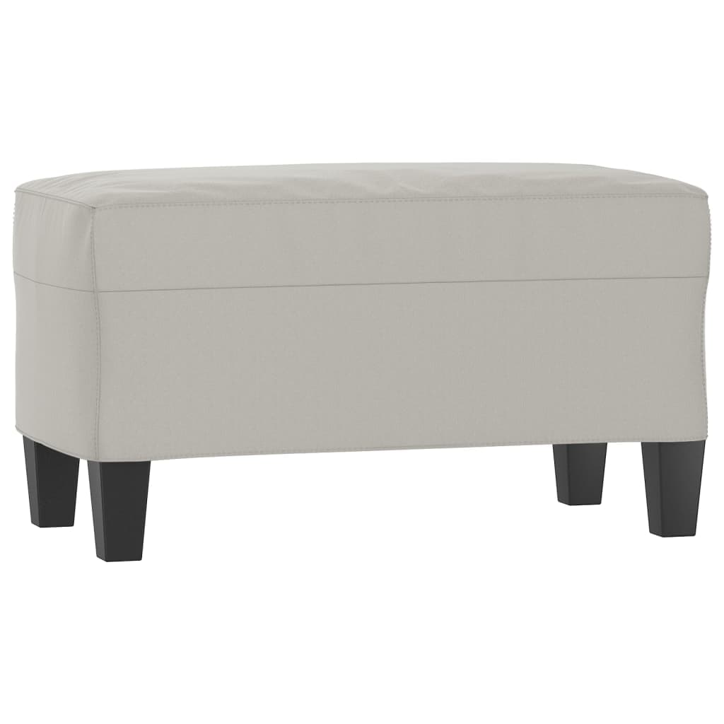 Helloshop26 - Sitzbank 70 x 35 x 41 cm hellgrauer Mikrofaserstoff 02_0010694