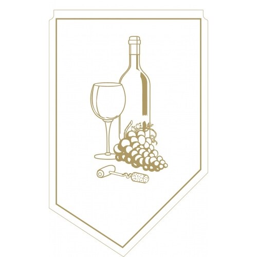 Mank Weinmanschette aus Tissue in Gold, 100x65mm, 150 Stück - Einweg