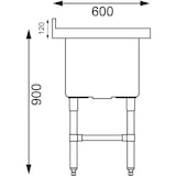 thumbnail of Vogue tiefer Spültisch Doppelbecken 141cm lang