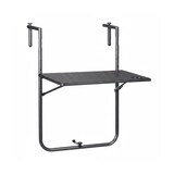 thumbnail of Relaxdays Balkonhängetisch klappbar, 3-fach höhenverstellbar, Rattan-Optik, wetterfest, Tisch BxT 59,5 x 36 cm, schwarz