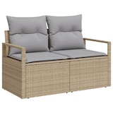 thumbnail of vidaXL 9-teiliges Gartenmöbel-Set mit Kissen in Beige aus Poly Rattan und Akazie