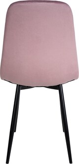 thumbnail of Décoshop26 - Esszimmerstuhl x1 schlichtes Design mit schwarzen Metallbeinen und rosa Samtsitz 10_0002069