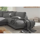 thumbnail of KAWOLA Sofa MADELINE Ecksofa Cord grau Recamiere rechts