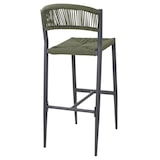 thumbnail of Bolero Eden PE Twist Rattan Outdoor Barhocker Grün (2 Stück)
