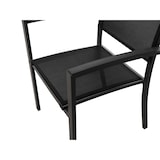 thumbnail of METRO PROFESSIONAL stapelbare stoel met armleuningen Brindisi, aluminium/mesh stof, donkergrijs