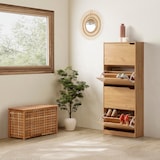 thumbnail of Mueble Zapatero Ángel 4 Puertas Color Roble Claro, para 24 Pares