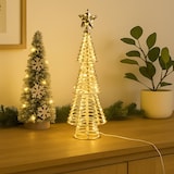 thumbnail of WellHome - Árbol de Navidad con 200 micro Luces LED en blanco cálido diseño retorcido 21x21x68cm