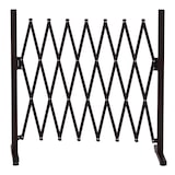 thumbnail of Alu Absperrgitter HWC-K56, Scherengitter Schutzgitter Zaun, ausziehbar schwenkbar Stahl 103x31-200x31cm, braun