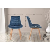 thumbnail of 2er Set Stühle Brook Samt blau