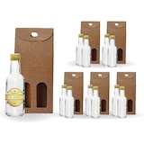 thumbnail of 20 Mini Glasflaschen 40ml mit Goldverschluss und Box für 2, Ideal für Hochzeiten, Liköre, Proben