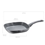 thumbnail of MÄSER grillpan, serie Leonis, gesmeed aluminium, doorsnede 28 cm, antiaanbaklaag, ZWART, geschikt voor inductie, 931595