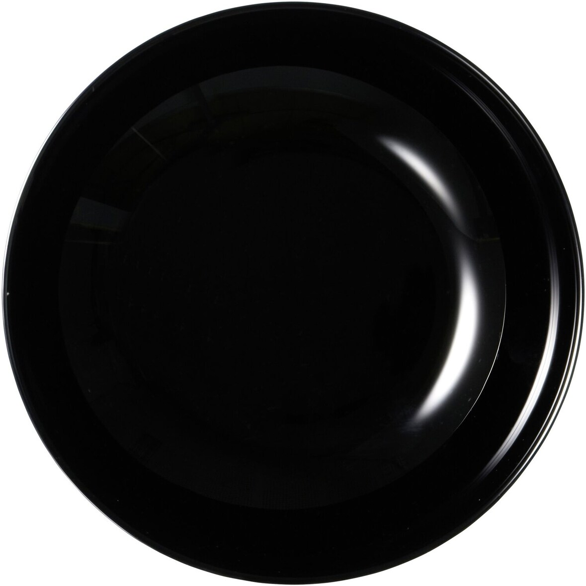 Suppenteller Ø 17 cm `4every day` schwarz aus voll gehärteten Opalglas