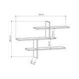 thumbnail of Dmora Mensola Dpjac, Scaffale, Ripiano a muro, Scaffalatura multiuso, 123x22h81 cm, Quercia