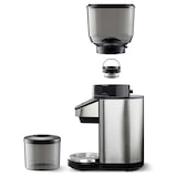 thumbnail of Tchibo elektrische Kaffeemühle, eingebaute Waage, Kegelmahlwerk, Schwarz/Silber