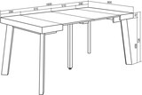 thumbnail of Ausziehbarer Konsolentisch, 160x90x73cm, Für 8 Personen, Holzbeine, Moderner Stil, Weiß _ 216_25