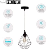thumbnail of WellHome - Schwarze Metall-Deckenleuchte 19x27cm