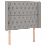 thumbnail of Décoshop26 - Testiera accessorio per camera da letto mobile LED 93 x 16 x 118/128 cm tessuto grigio chiaro TDL0201229