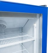 thumbnail of Romux® Glastürkühlschrank MD 600 Liter 1 Tür Blau mit Belüftet | Professioneller Getränkekühlschrank mit Glastür & LED