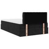 thumbnail of vidaXL Ottoman-Bett mit Matratze Schwarz 120x190 cm Samt