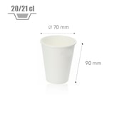 thumbnail of Gobelet en carton blanc 20/21 cl 7 oz pour boissons chaudes et froides par 1000