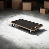 thumbnail of WellHome - Carrello da trasporto rettangolare con piano in MDF antiscivolo 58x29x9,5cm