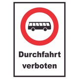 thumbnail of Durchfahrt verboten Bus Schild A2 Rückseite selbstklebend